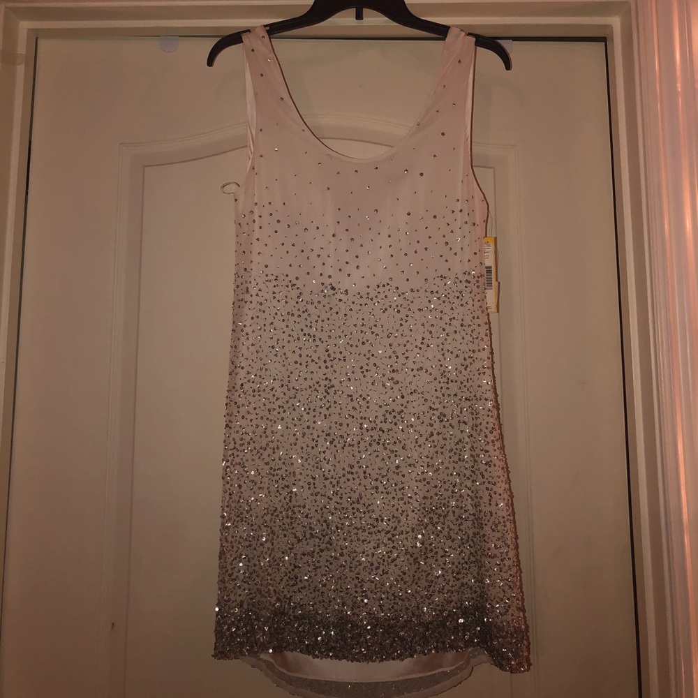 Designer scoop back dress